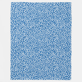 Cobertor De Velo Nebulas Azul com Pontos Brancos de Neve Fleece em