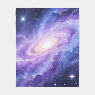 Cobertor De Velo Nebulosa de Galáxia Espiral Roxa Redemoinho Cósmic