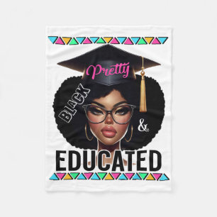 Cobertor De Velo Negra Bonita Educada Poderosa Afro-Americana Wo