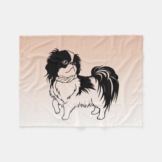 Cobertor De Velo Negra-doce e Cachorro-branco (Frente (Horizontal))