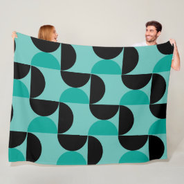 Cobertor De Velo Negra e menta moderna do século médio