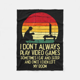Cobertor De Velo Nem Sempre Jogam Video Games Gamer Retro Homens Ra