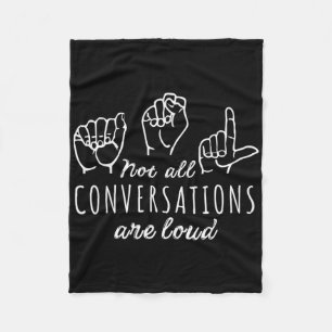 Cobertor De Velo Nem Todas As Conversas São Altos Asl Língua de Sin