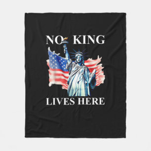 Cobertor De Velo Nenhum Rei Vive na Bandeira da Liberdade Americana