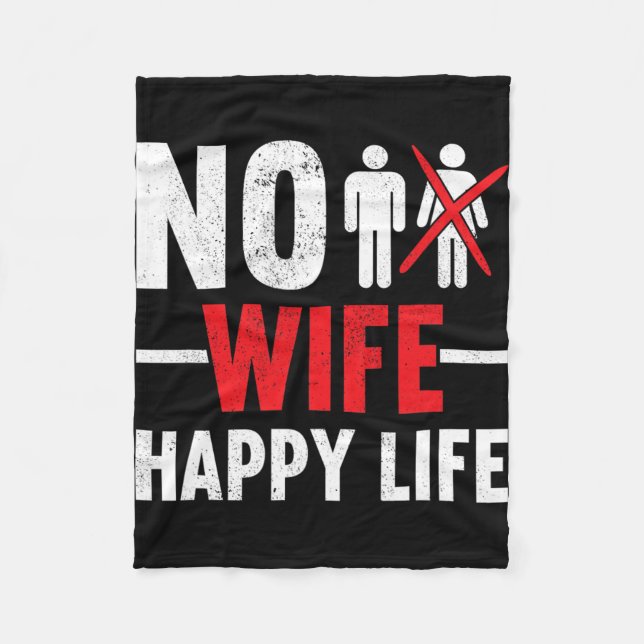 Cobertor De Velo Nenhuma Esposa Feliz Vida Esposas Noiva Noivo Casa (Frente)