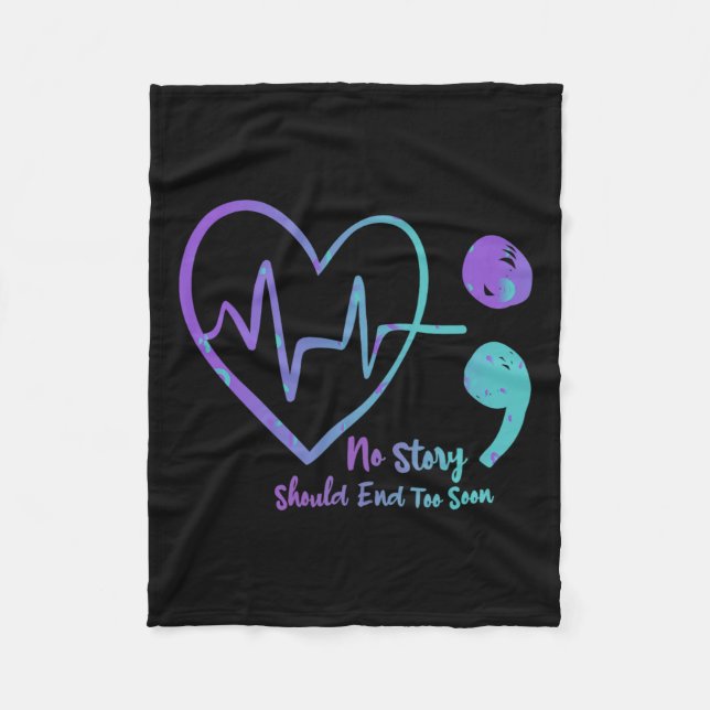 Cobertor De Velo Nenhuma História Deve Acabar Muito Cedo Com O Suic (Frente)