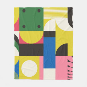 Cobertor De Velo Neo Modernismo - padrão trabalho de arte feito com