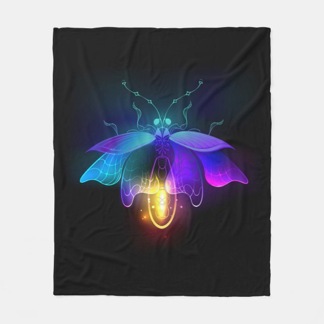 Cobertor De Velo Neon Firefly a preto (Frente)