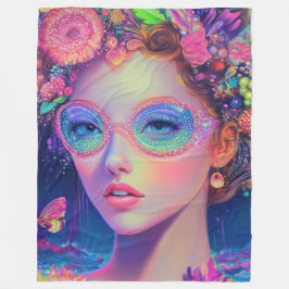 Cobertor De Velo Neon Garden Goddese