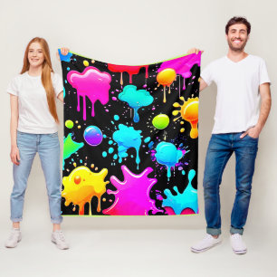 Cobertor De Velo Neon Paint Drives Design