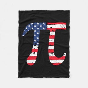 Cobertor De Velo Nerd Patriótico de Matemática do Pi Day American F