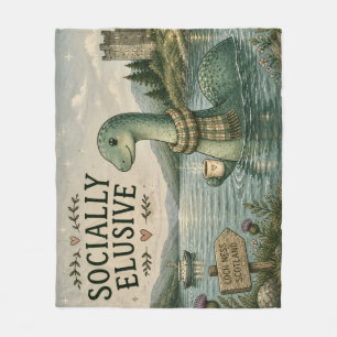 Cobertor De Velo Nessie Esquiva Socialmente Criptídeo Aconchegante