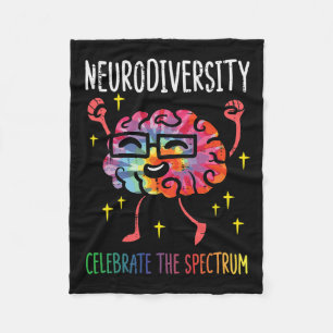 Cobertor De Velo Neurodiversidade Cérebro Autismo Sensibilização e
