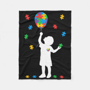 Cobertor De Velo Neurodiversity Autism Sensibilização Boy Holding B