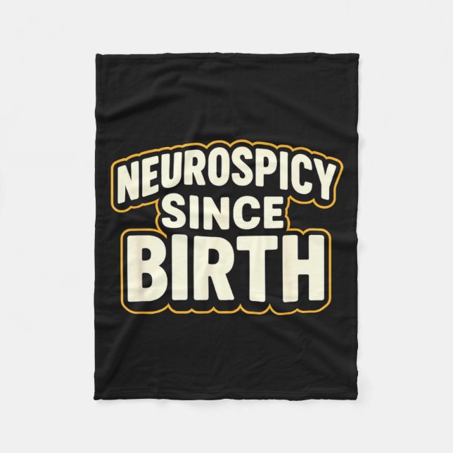 Cobertor De Velo Neuroscy Since Birth – Funny Adhd Autism Neurodive (Frente)