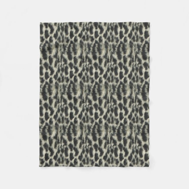 Cobertor De Velo Neve Leopardo Fleece Blanket (Frente)