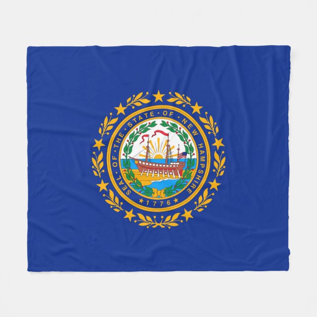Cobertor De Velo New Hampshire State Flag Design (Frente (Horizontal))
