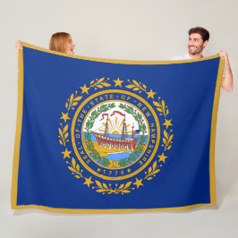 Cobertor De Velo New Hampshire State Flag Impressão Patriotc