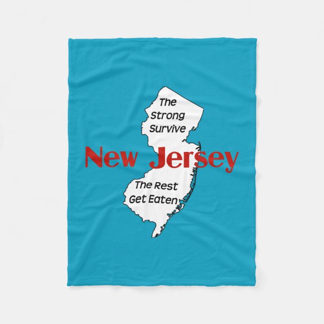 Cobertor De Velo New Jersey The Strong Survive Personalizada (Frente)