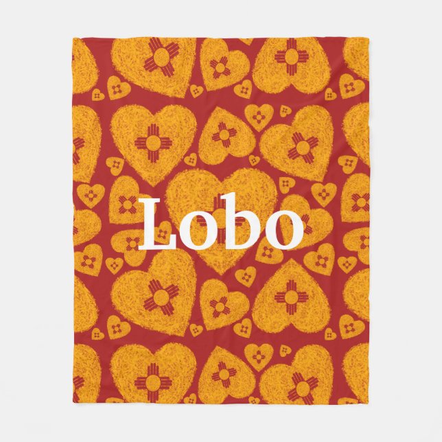 Cobertor De Velo New Mexico Zia Heart (Frente)