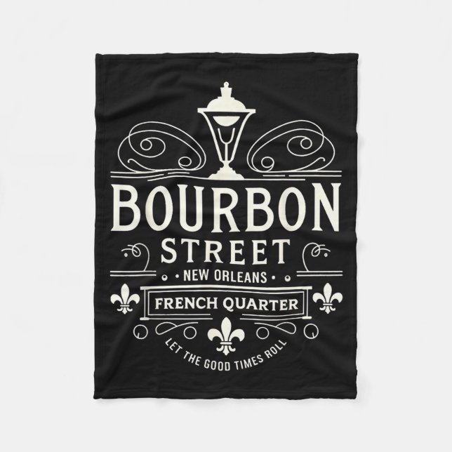 Cobertor De Velo New Orleans French Quarter Bourbon Street Louisian (Frente)