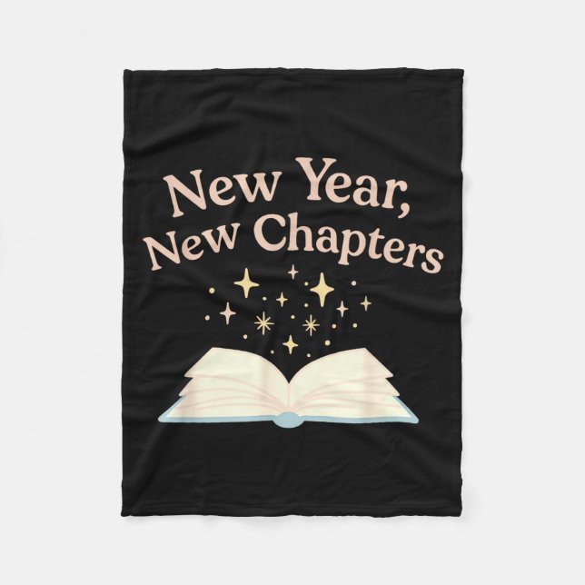 Cobertor De Velo New Year New Chapters Cozy Reading For Book Lovers (Frente)