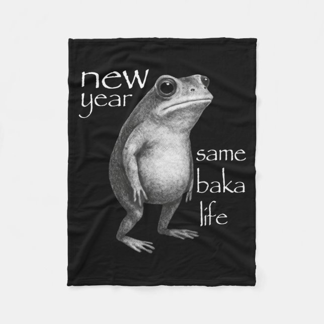 Cobertor De Velo New Year Same Baka Life Funny Frog Joke  (Frente)