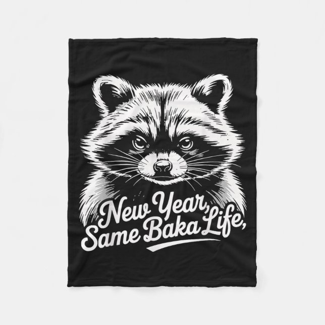 Cobertor De Velo New Year Same Baka Life Raccoon Meme Funny Joke  (Frente)