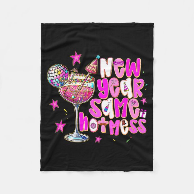 Cobertor De Velo New Year Same Hot Mess Martini Tail New Year Women (Frente)