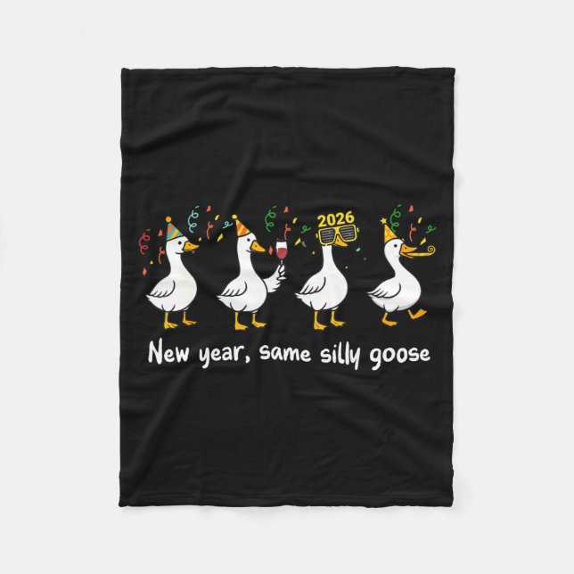 Cobertor De Velo New Year Same Silly Goose Family Matching New Year (Frente)