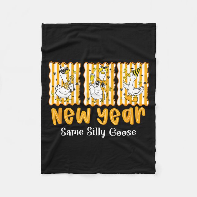Cobertor De Velo New Year Same Silly Goose Funny 2026 New Year Teac (Frente)
