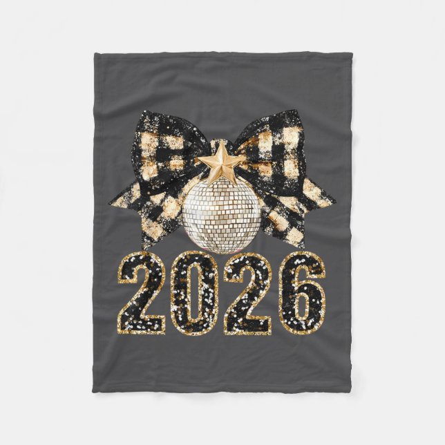 Cobertor De Velo New Years Eve Party Supplies 2026 Happy New Year F (Frente)