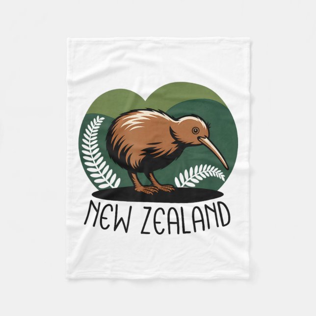 Cobertor De Velo New Zealand Kiwi Bird  (Frente)