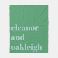 Newlyweds Personalizados de Casamento Verde e Azul