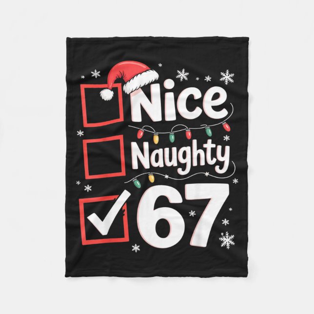 Cobertor De Velo Nice Naughty 67 Christmas Costume 67 Meme Men Wome (Frente)