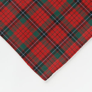 Cobertor De Velo Nicolson Clan Red, Black and Green Tartan