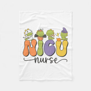 Cobertor De Velo Nicu Enfermeira Dinossaur Halloween Pumpkin Neonat