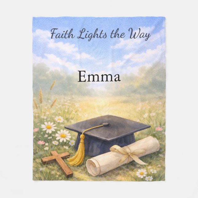 Cobertor De Velo Niece Graduation Personalized Christian Gift (Frente)
