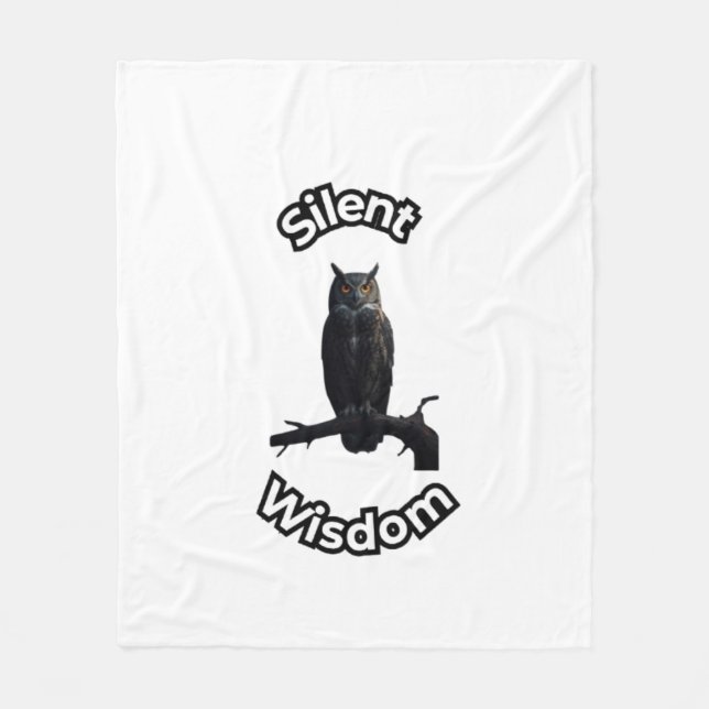 Cobertor De Velo  **Night Forest Owl – Realistic Nocturnal Owl Illu (Frente)