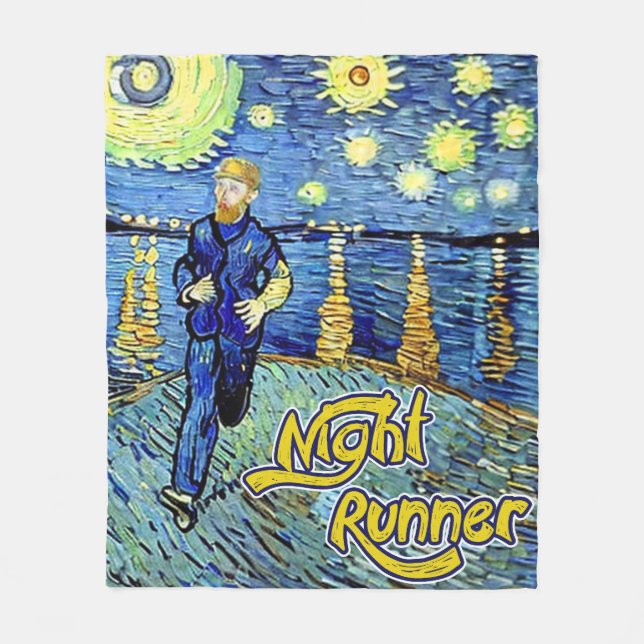Cobertor De Velo Night Runner Starry Night (Frente)