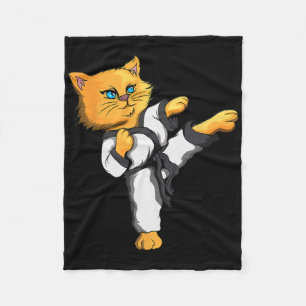 Cobertor De Velo Ninja Cat Karate Martial Arts Taekwondo Proprietár