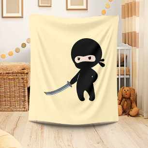 Cobertor De Velo Ninja Tiny Angry em Amarelo