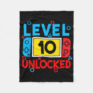 Cobertor De Velo Nível 10 Jogador 10º Jogo de Vídeo de Aniversário 