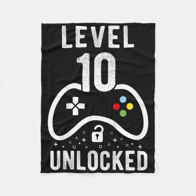 Cobertor De Velo Nível 10 Jogo de Vídeo Desbloqueado 10º Presente d (Frente)