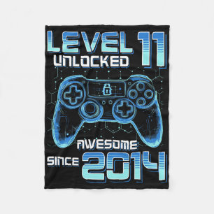 Cobertor De Velo Nível 11 Desbloqueado Festa de Video Game Aniversá