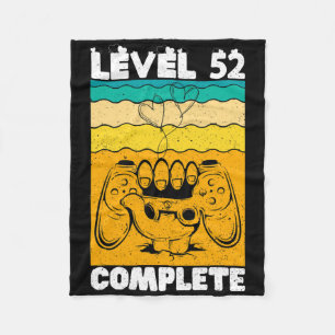 Cobertor De Velo Nível 52 Gamer Completo - Vintage 52º Aniversário