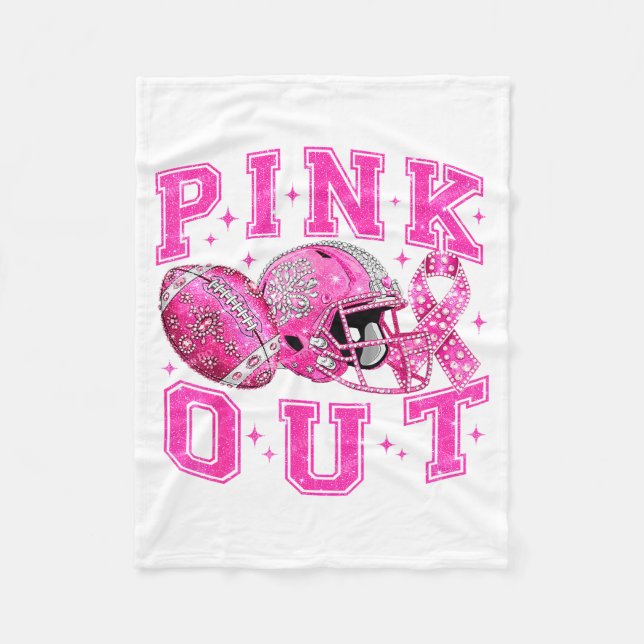 Cobertor De Velo Nk Out Tackle Breast Cancer Awareness Football Nk  (Frente)