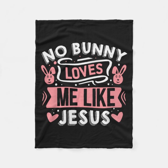 Cobertor De Velo No Bunny Loves Me Like Jesus Premium Tri-blend  (Frente)