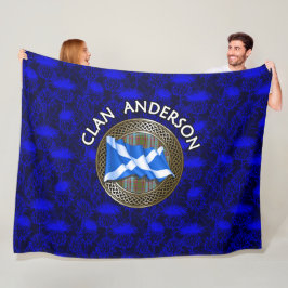 Cobertor De Velo Nó e Bandeira do Tartã do Clã Anderson