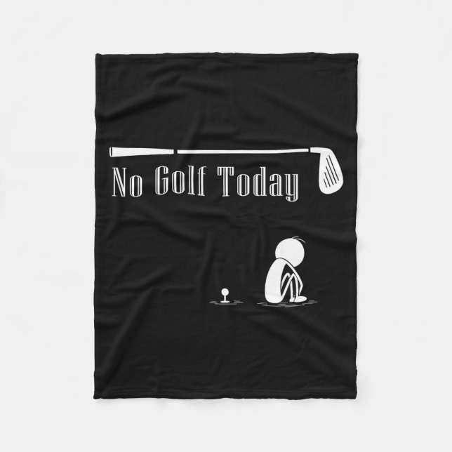 Cobertor De Velo No Golf Today Funny Sad Stickman Golf Lover Golfer (Frente)
